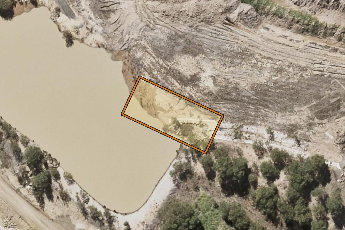 Aerial photo of 14 Foliage Street, Greenbank QLD 4124 with the lot boundary outlined in amber