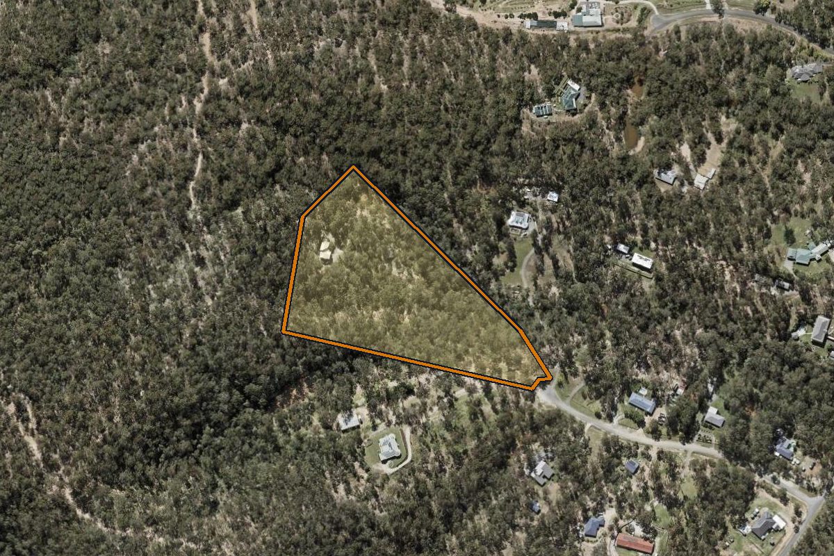 Aerial photo of 39-41 Woodswallow Court, Greenbank QLD 4124 with the lot boundary outlined in amber