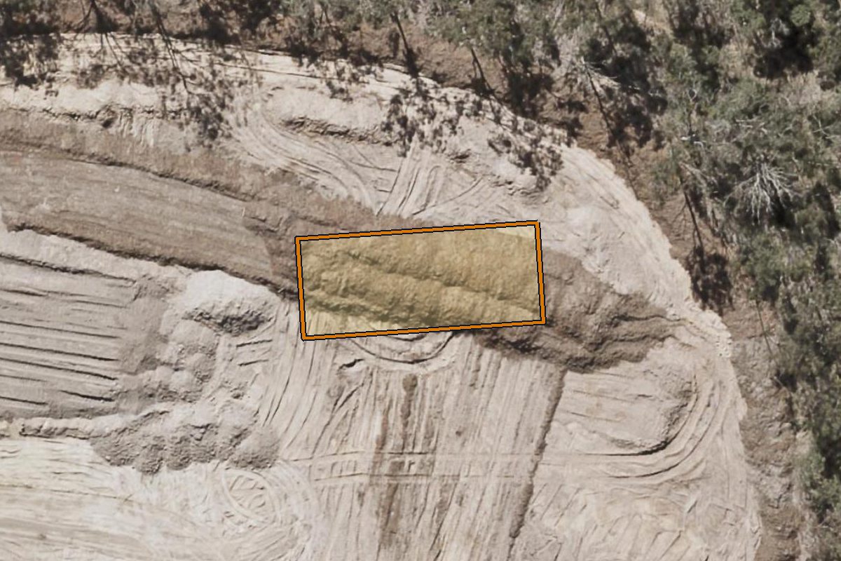 Aerial photo of 5 Candy Way, Greenbank QLD 4124 with the lot boundary outlined in amber