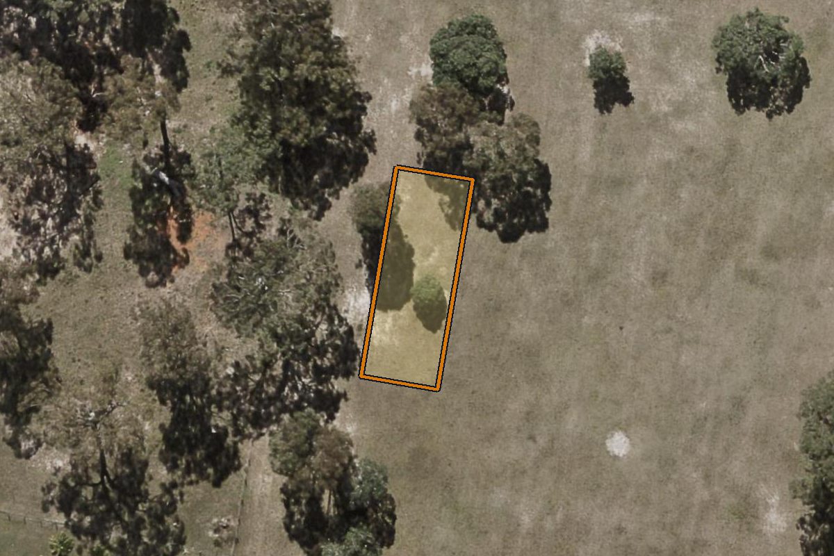 Aerial photo of 89 Barratt Drive, Greenbank QLD 4124 with the lot boundary outlined in amber