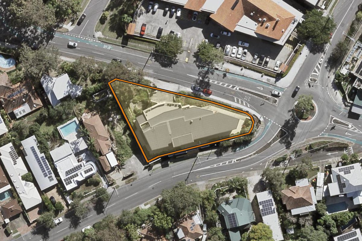 Aerial photo of 3/252 Swann Road, Taringa QLD 4068 with the lot boundary outlined in amber