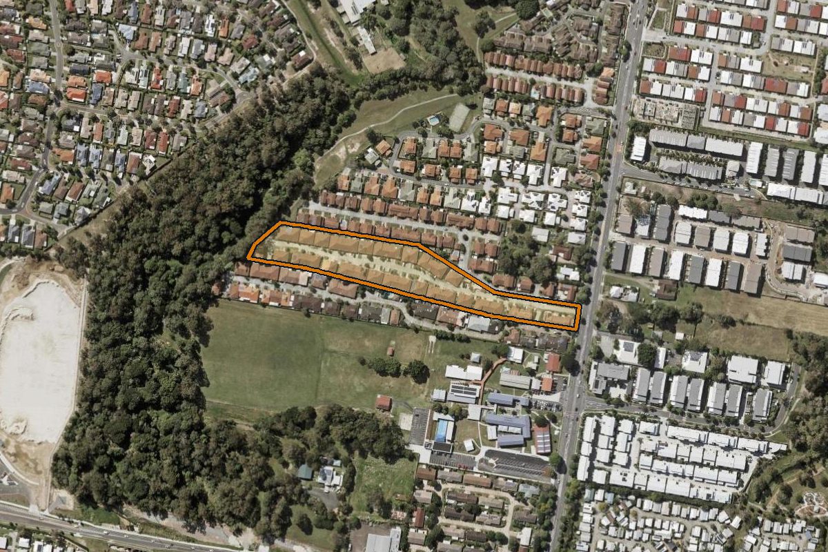 Aerial photo of 56/276 Handford Road, Taigum QLD 4018 with the lot boundary outlined in amber