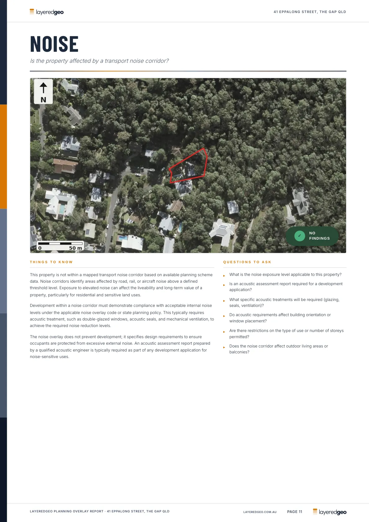 Transport noise corridor page