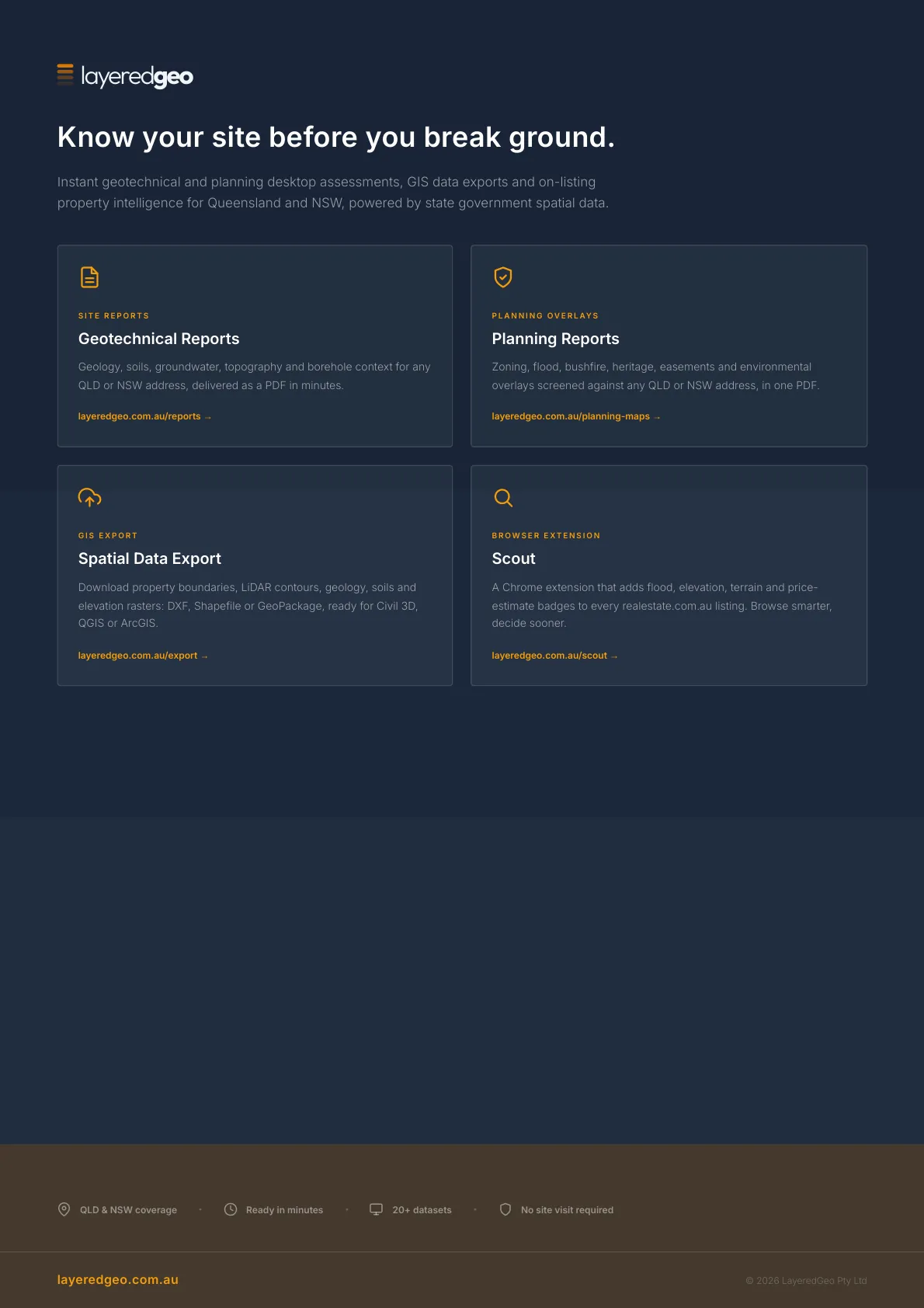 Report back cover and contact page