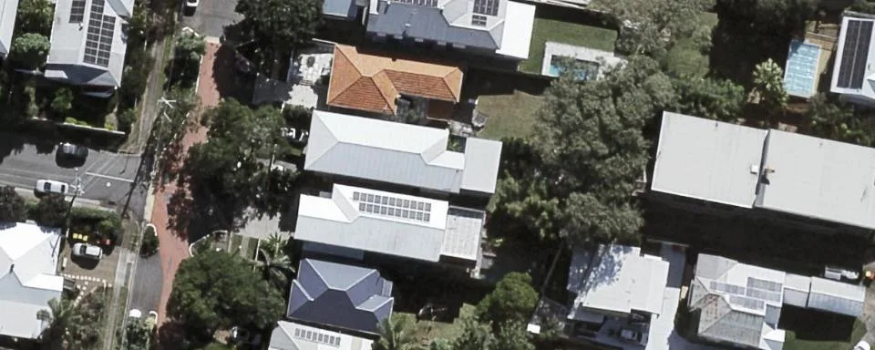 Aerial photo of a property in Paddington, Brisbane